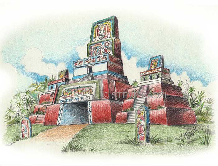 Steve Radzi Artist of Maya Sites