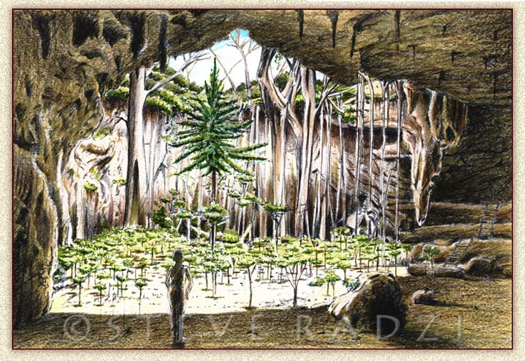 Illustration of Maya Temple by Steve Radzi