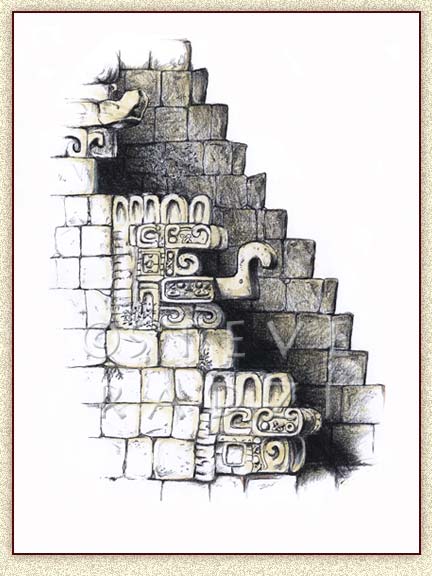 Illustrations of Maya Structures by Steve Radzi