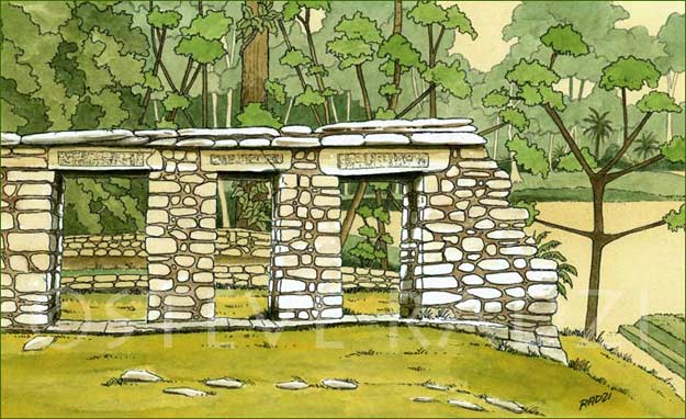 Yaxchilan Illustration by Steve Radzi