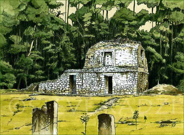 Yaxchilan Illustration by Steve Radzi