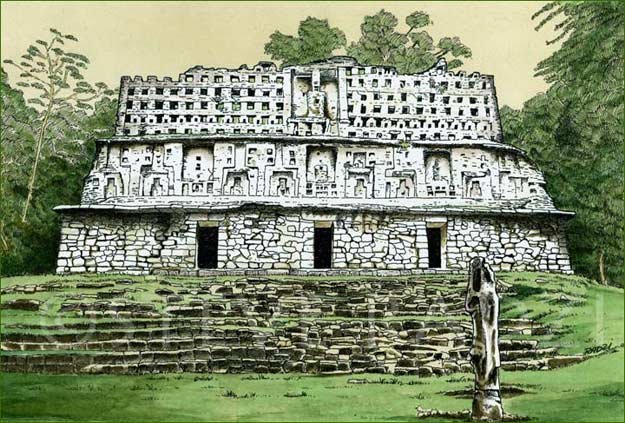 Yaxchilan Illustration by Steve Radzi