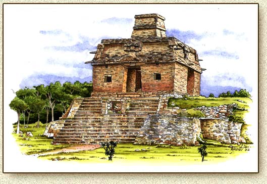 Dzibichaltun illustration by Steve Radzi