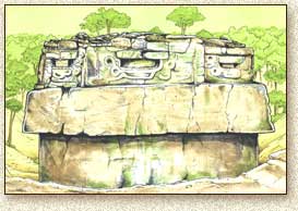 Maya Illustrations and Drawings of Ruins, Temples and Structures of Homul by Steve Radzi