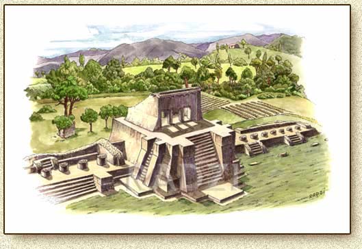 Mayan illustration of Calakmul by Steve Radzi